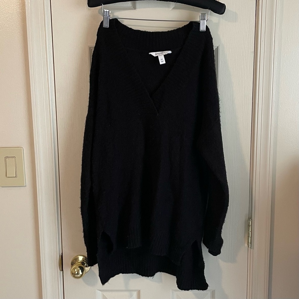 Nine West Charcoal V-Neck Sweater